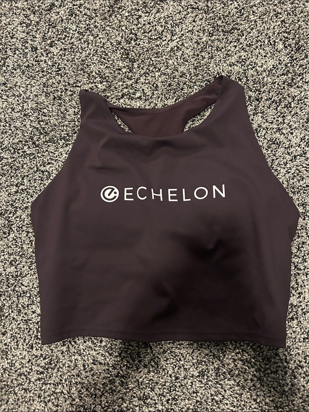 Women's High-Neck Racerback Crop Tank - Plum